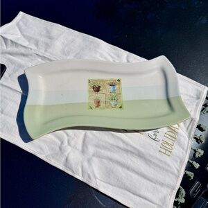 Imperial Elegant Green and White Ceramic Tray